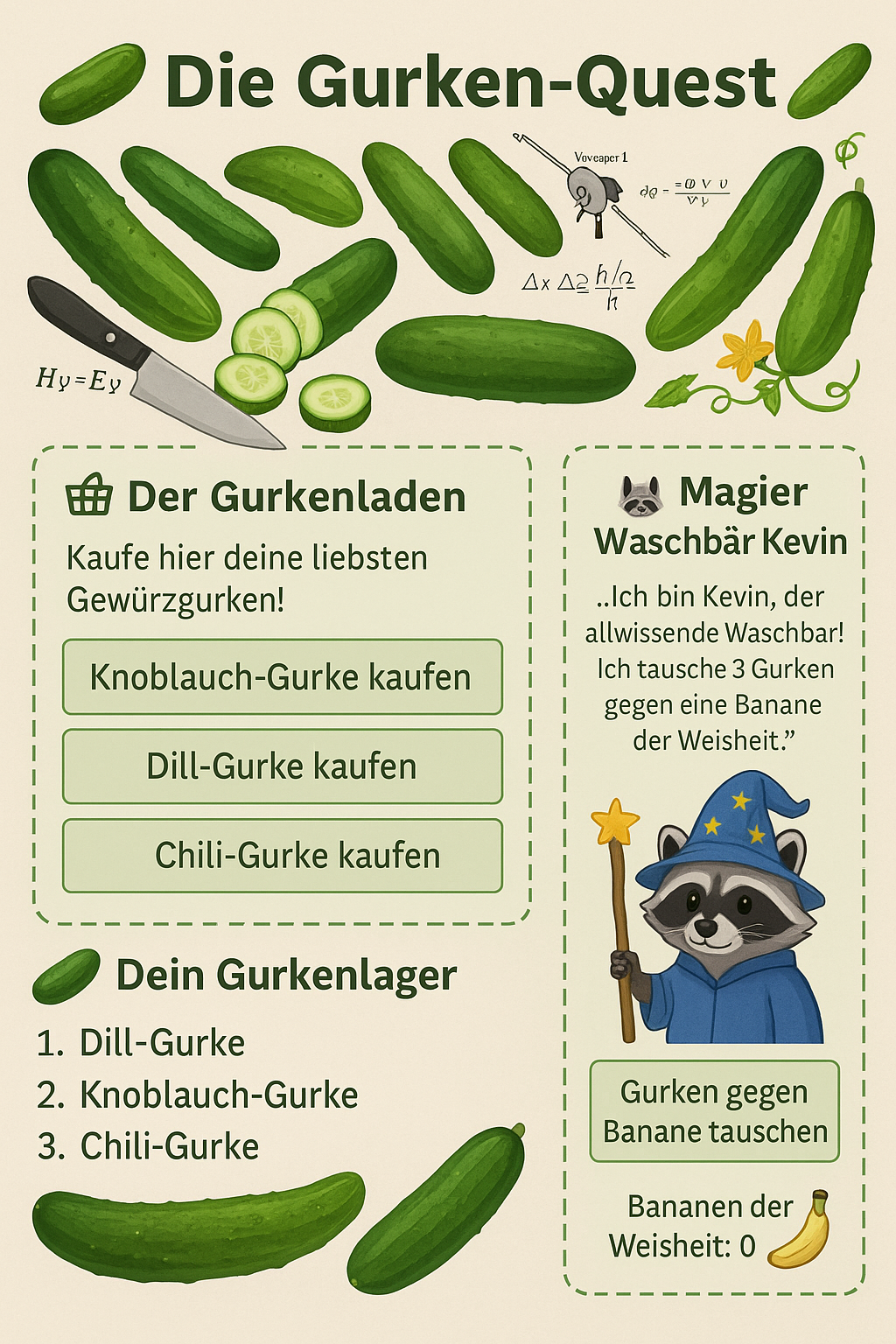 KI-generiertes Bild zur Gurken-Quest