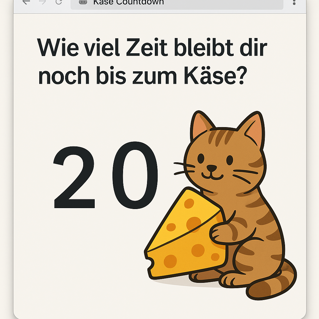 KI-generiertes Bild zum Käse Countdown Spiel